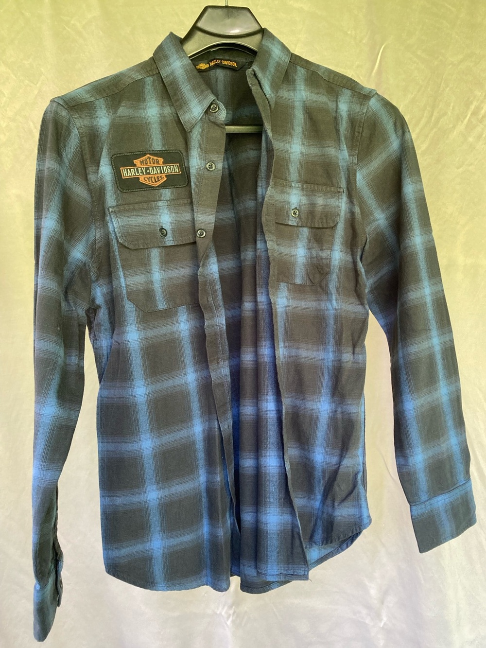 Harley-Davidson Plaid Long-Sleeve Button-Down Shirt